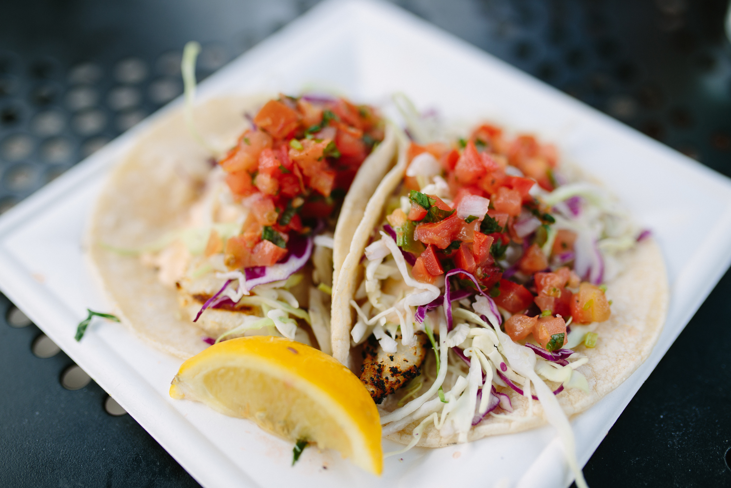 Fish tacos from Bear Flag in Newport Beach.