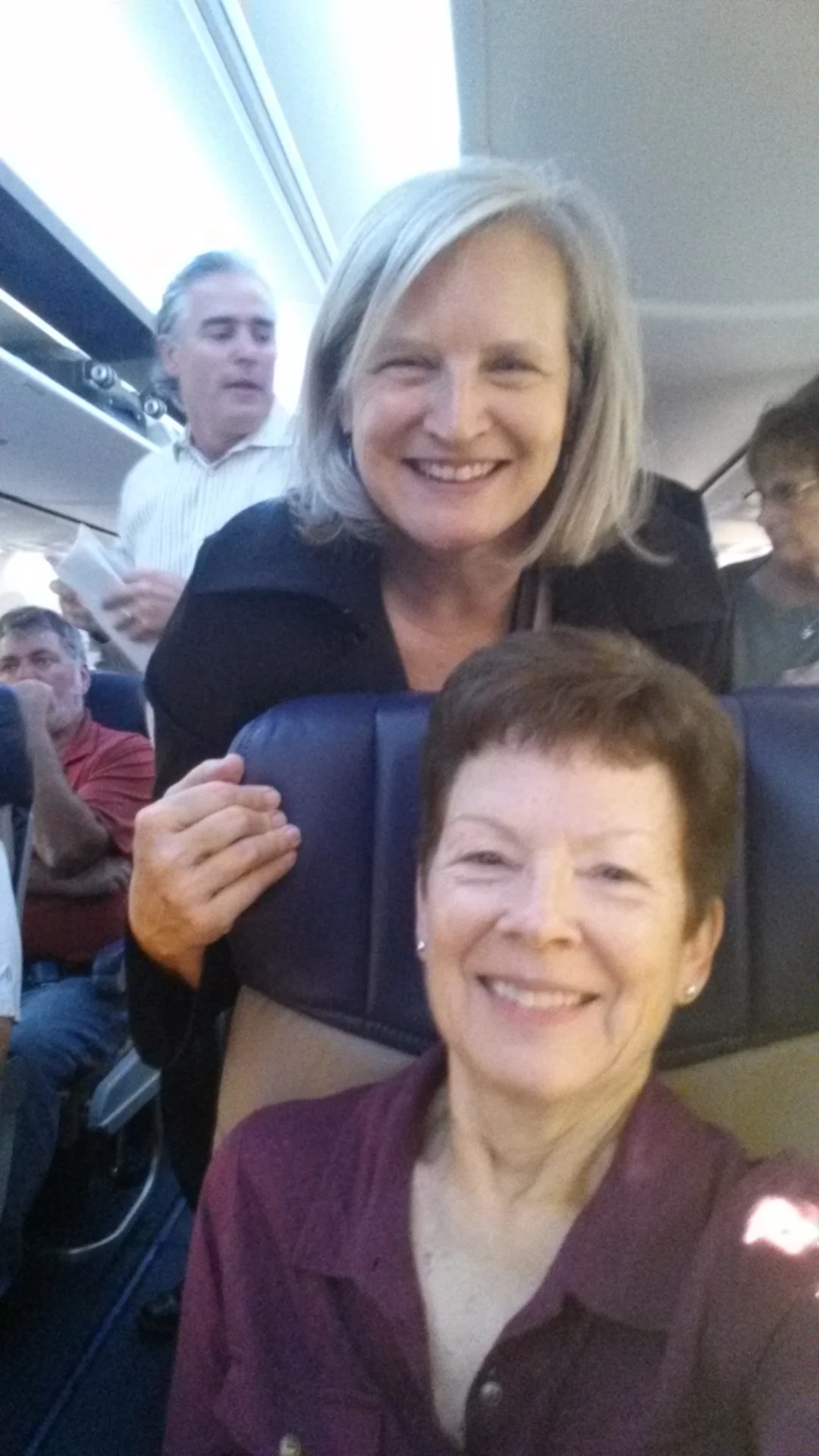 Julie and Jeanette on Southwest Airlines