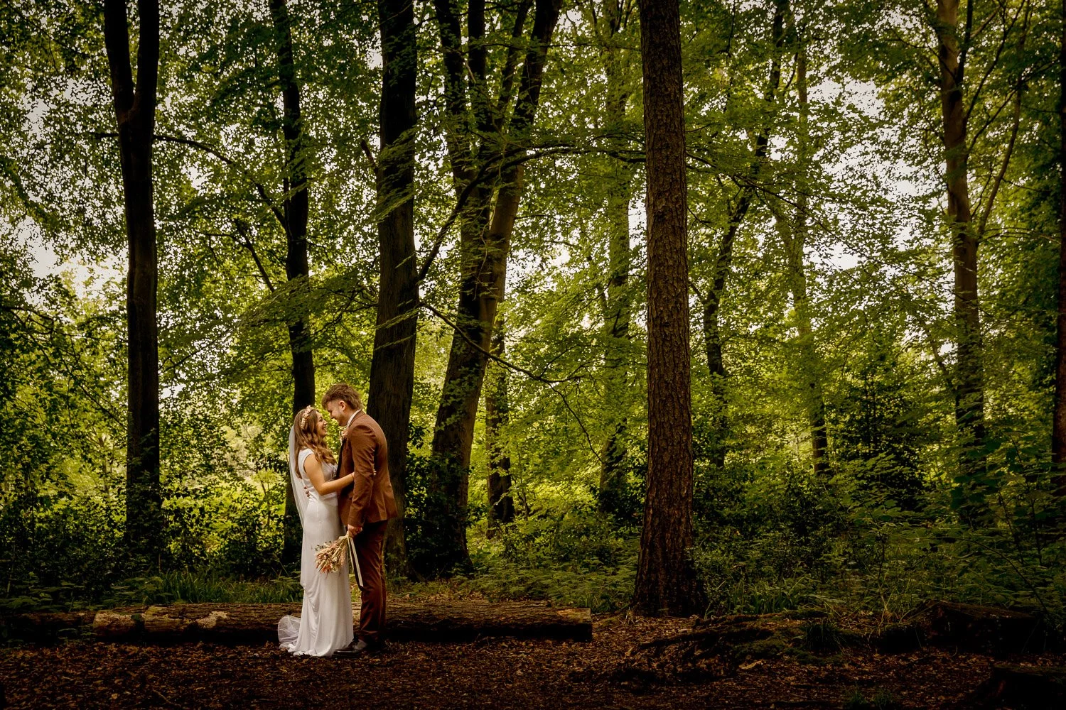 Romantic couple session during a 4-hour micro wedding in Leicester