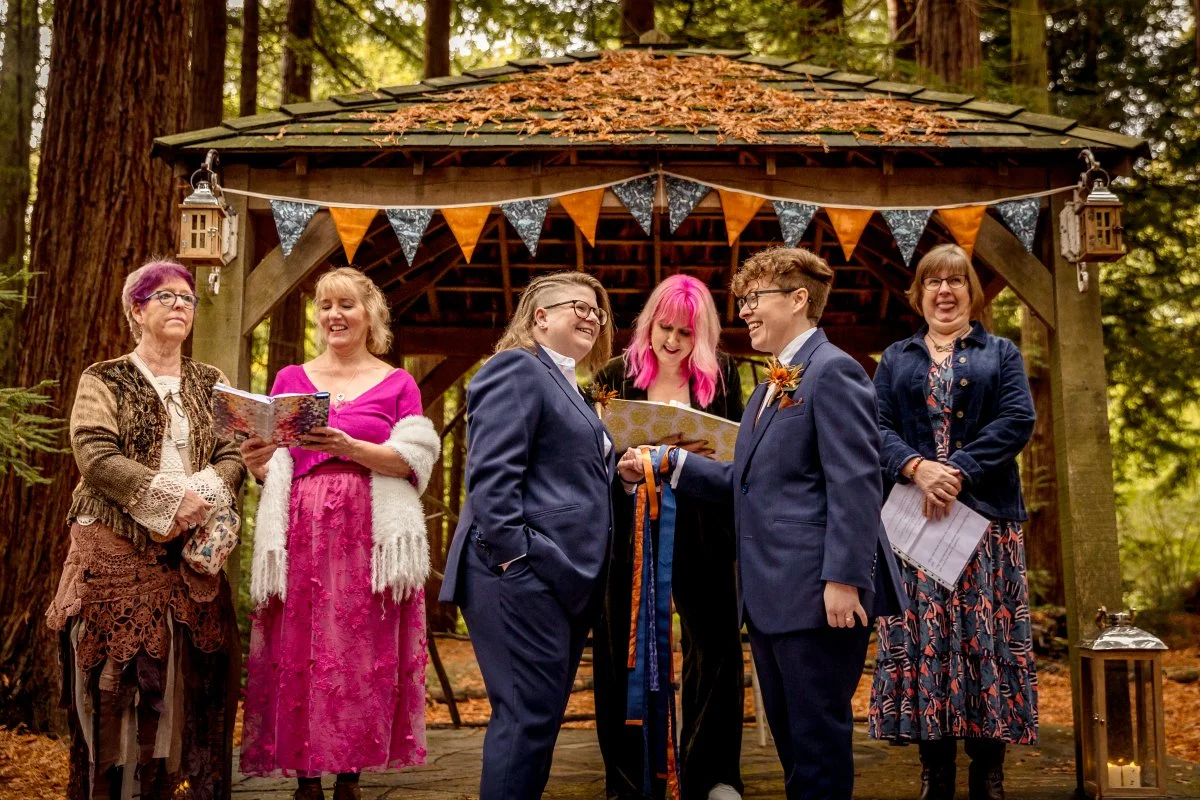 Family contributions to woodland wedding