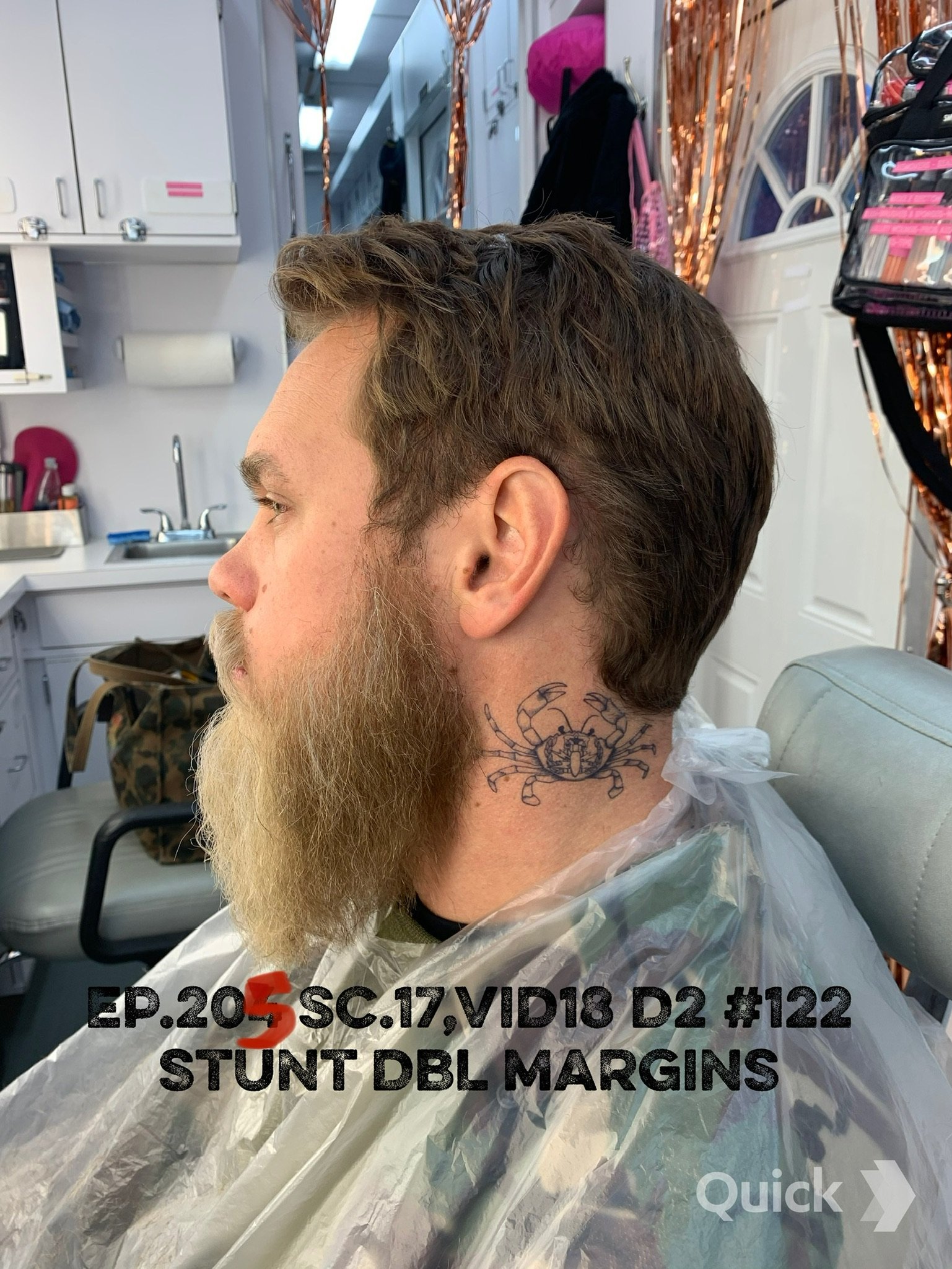 Lace beard and mustache. Two separate pieces.
