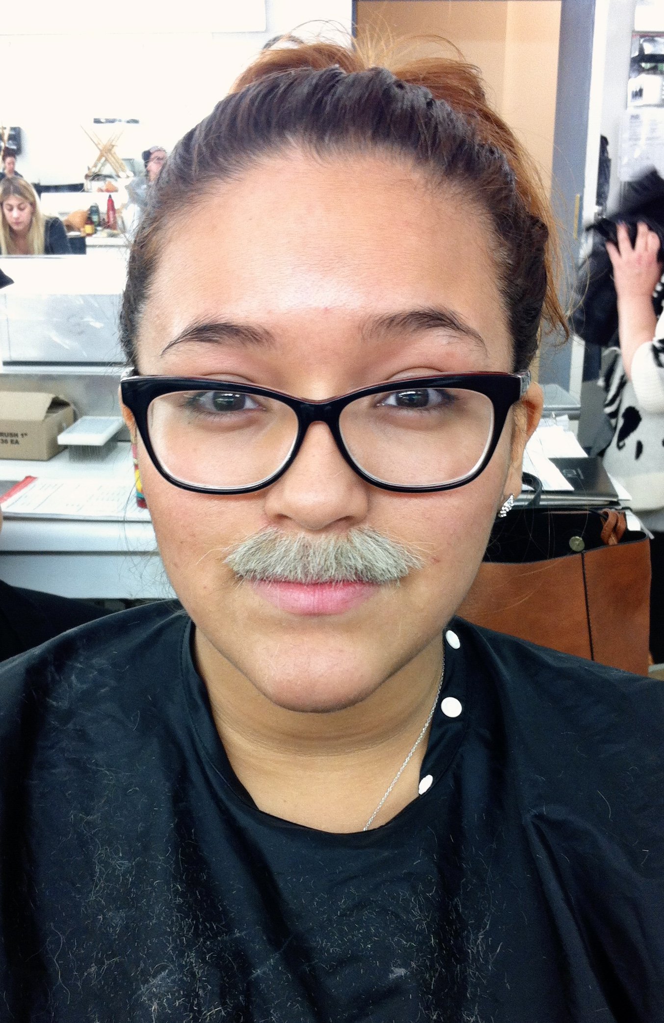 Hand-layed mustache