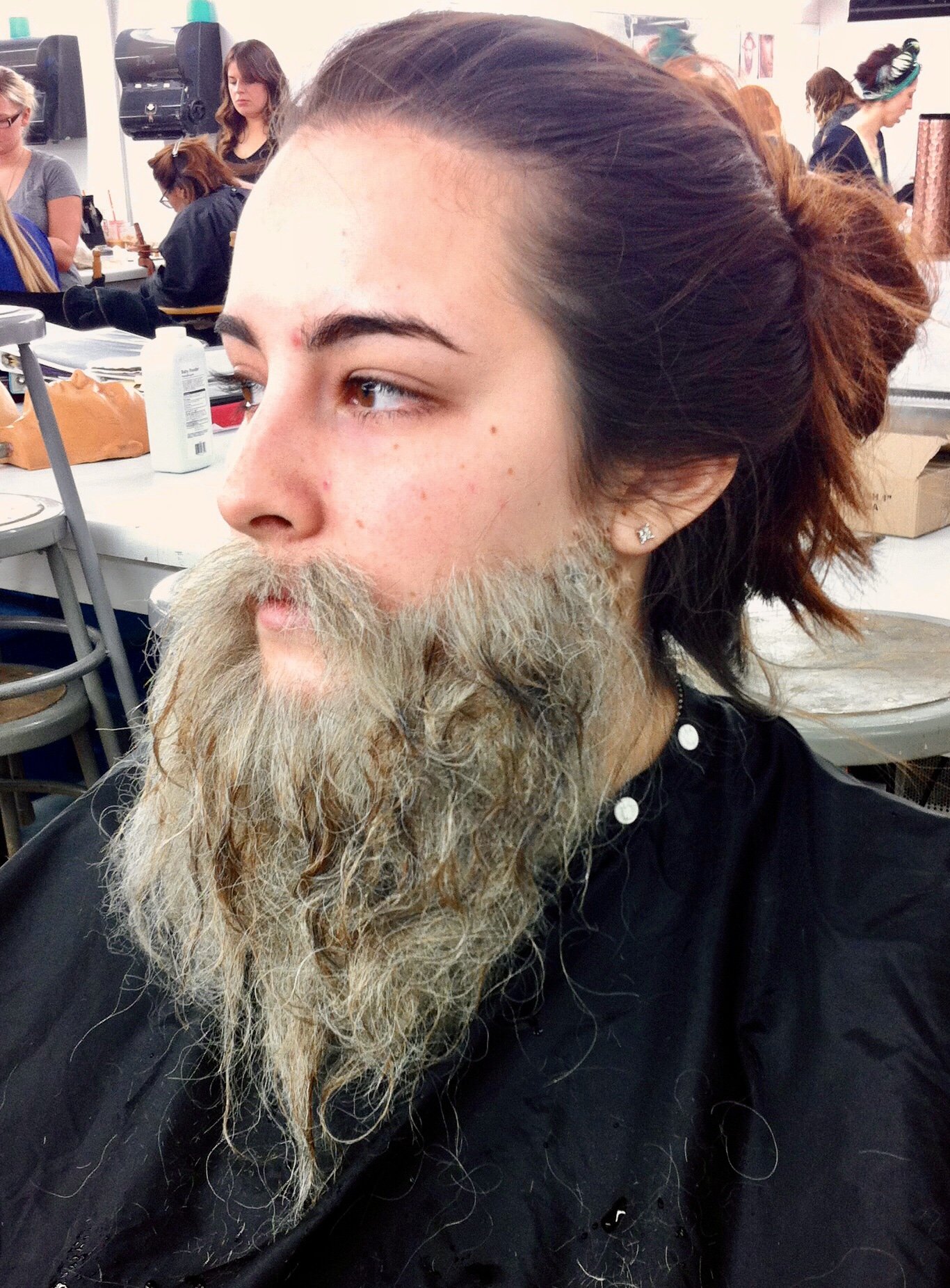 Hand-layed beard and mustache