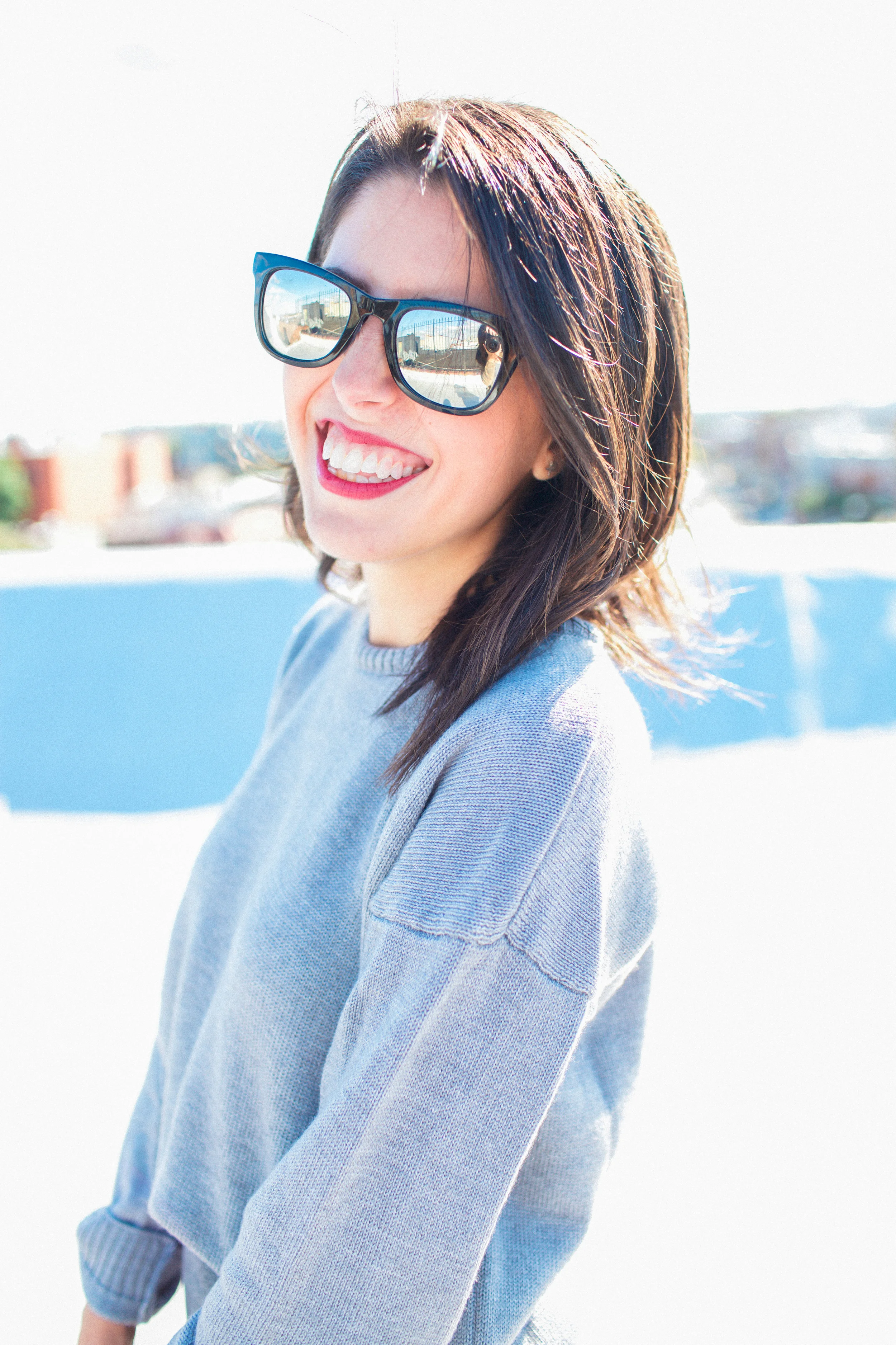  Who knew going gray was the new way?&nbsp;  Photography by  Maria Doka Photo &nbsp;  Sweater: Brandy Melville (similar  here ,  here ,&nbsp;and  here ) / Skirt: H&amp;M (similar  here  &nbsp; and  here ) / Shoes: Marc Jacobs (similar  here  &nbsp; a