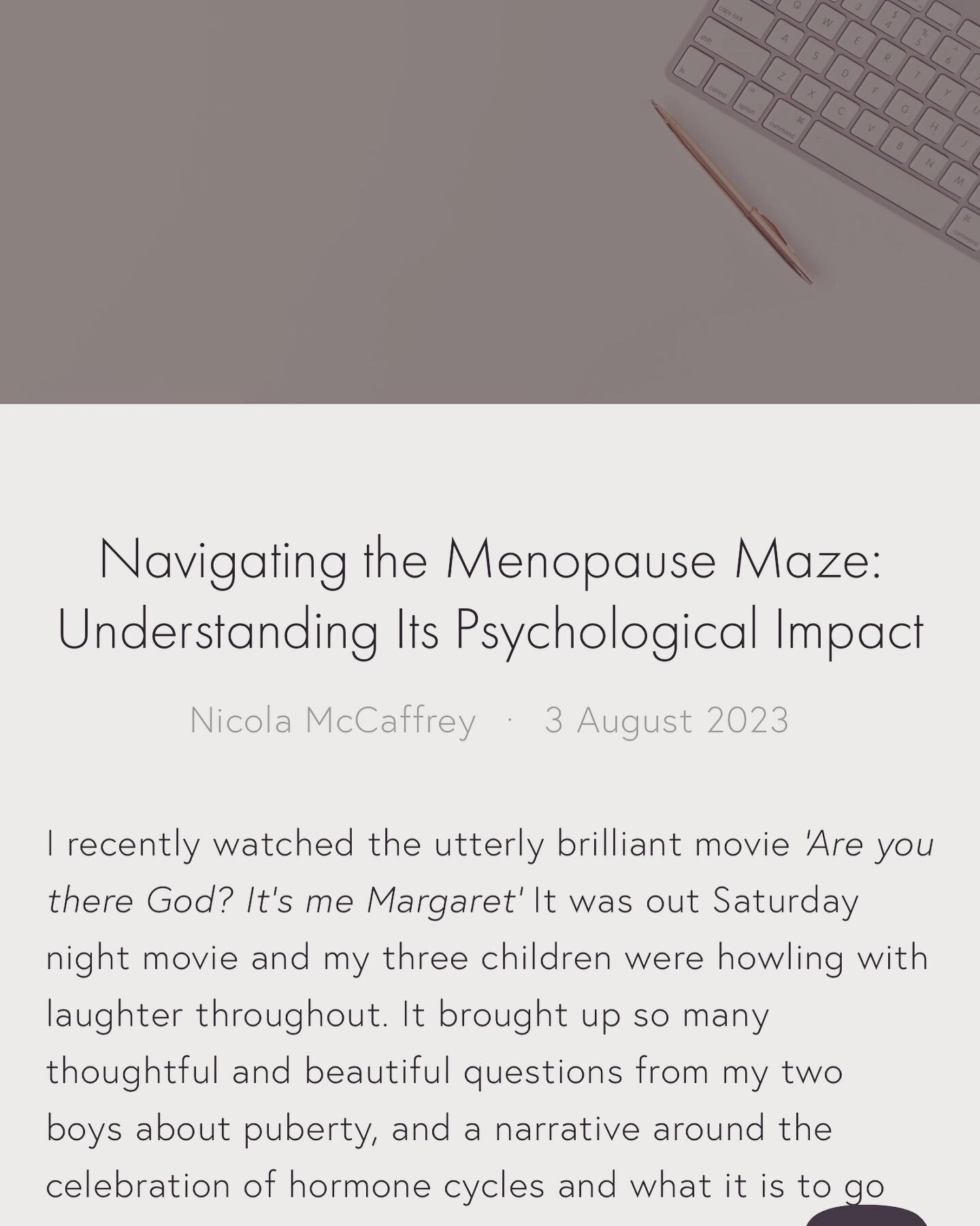 Anyone else following the brialiiant work @davinamccall has been doing around the menopause recently. Although I&rsquo;m perhaps starting to verge on stalking this gal has so much to say that is worth listening to! 

As a clinical psychologist with a