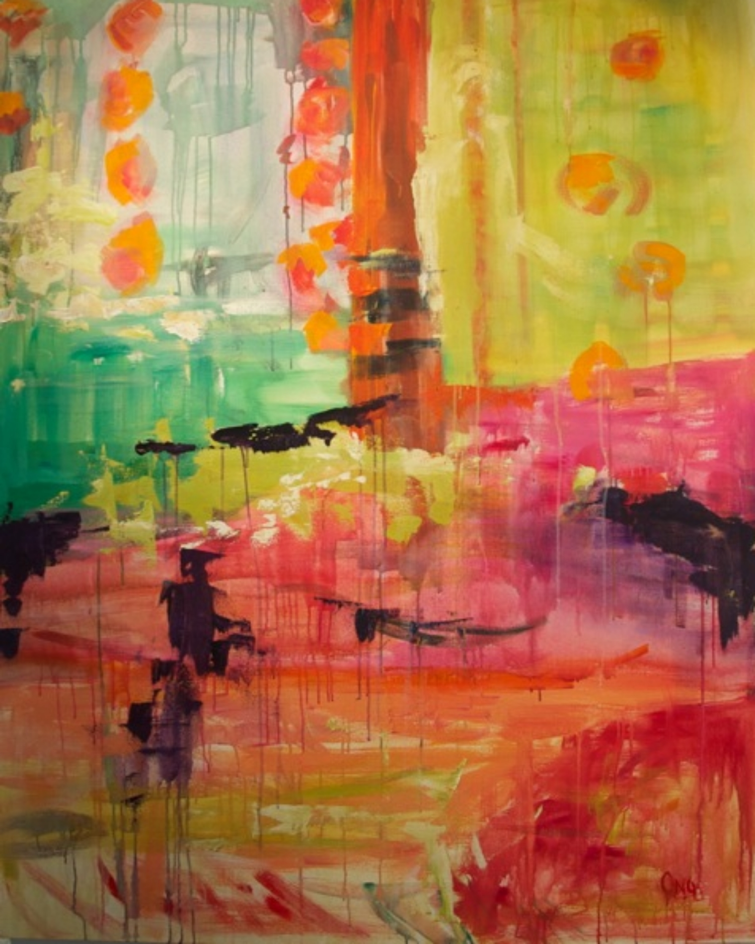 Indo 60" x 48" acrylic on canvas SOLD