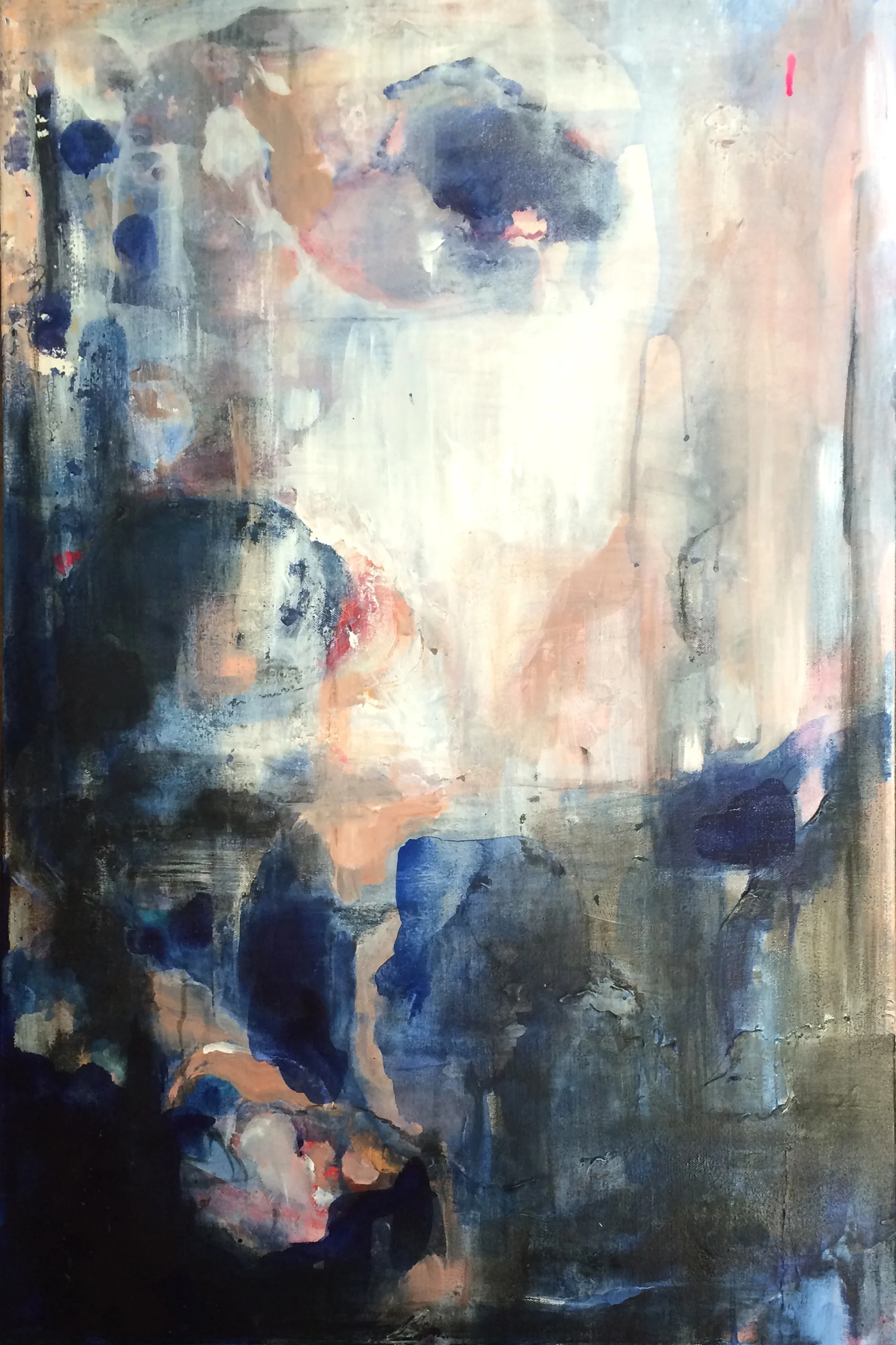 UNTITLED 24" x 36" acrylic, charcoal on canvas SOLD