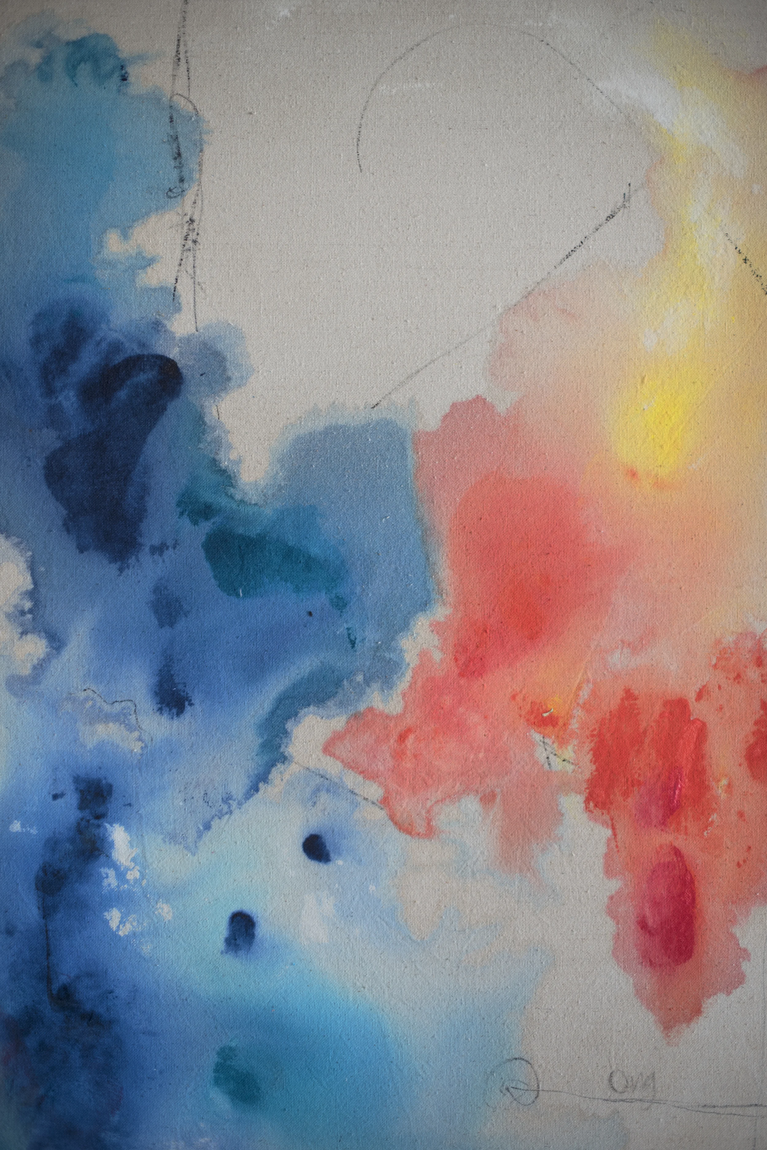 Verse and Chorus 23" x 30" acrylic on raw canvas SOLD