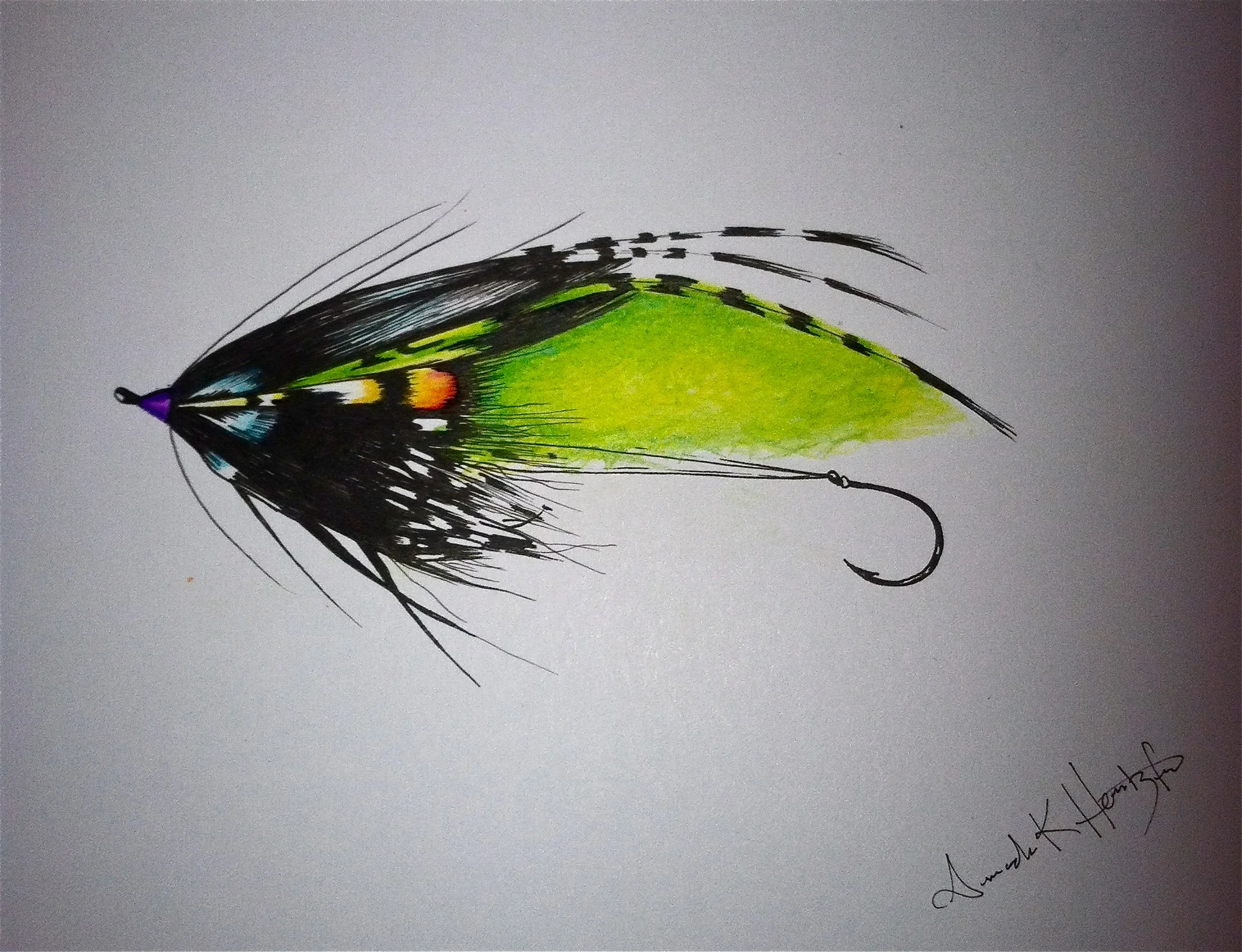 “Chartruse” Prisma Color Pencil/Micron on Paper