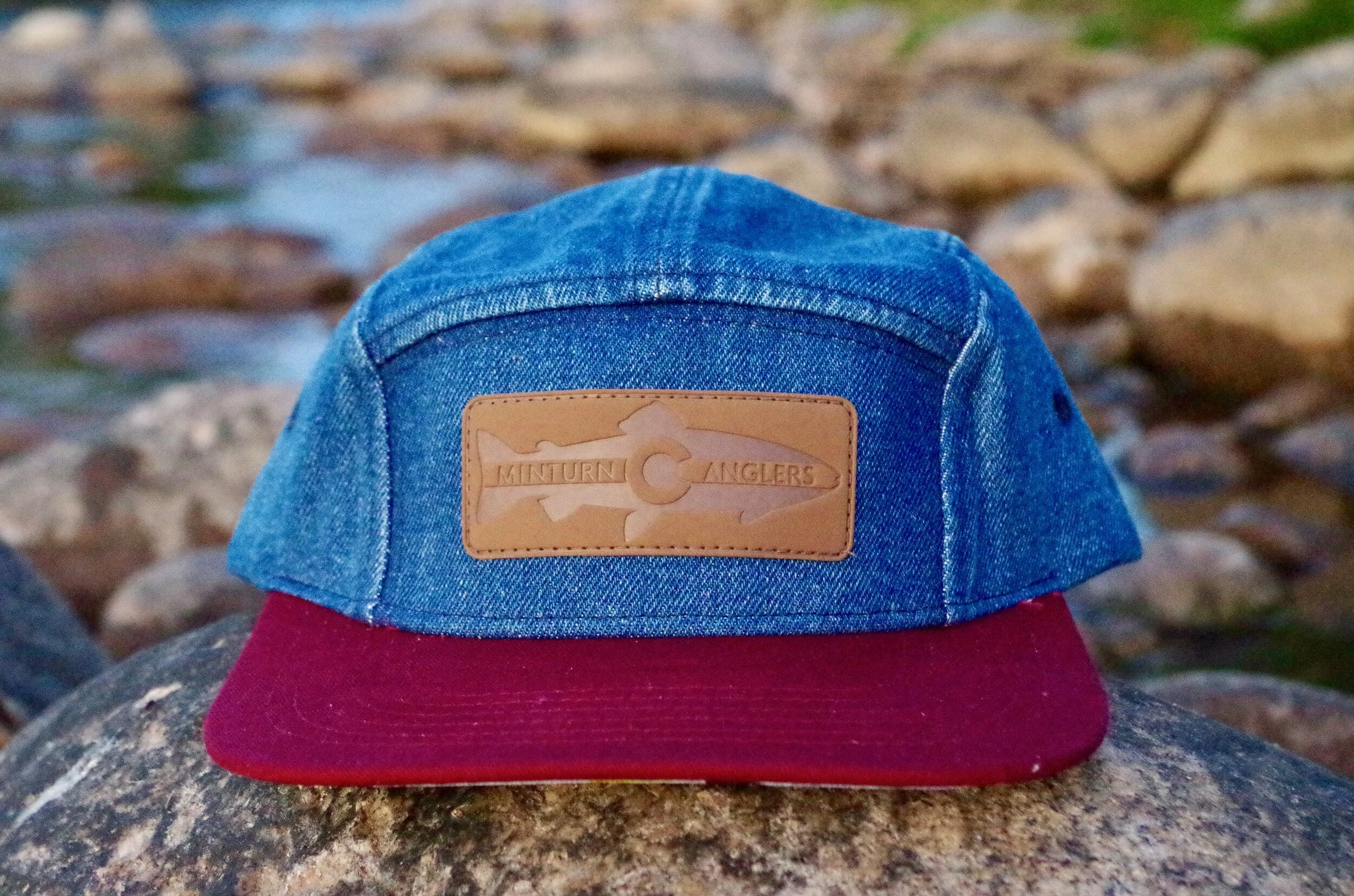 Denim Burgundy Five Panel 
