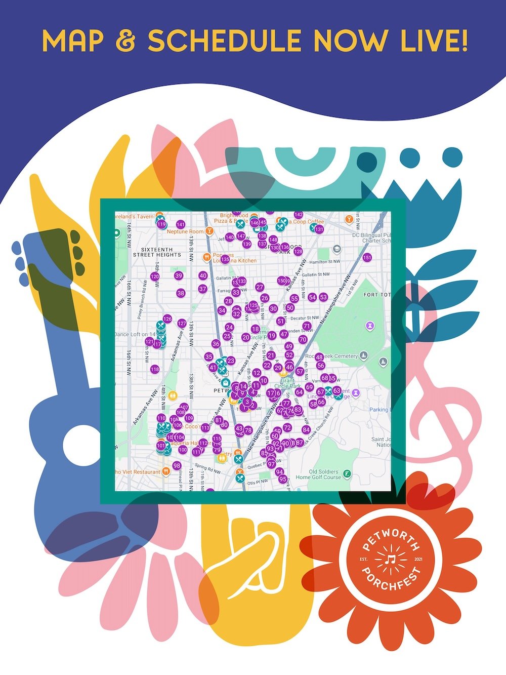 Check out 3 ways to find great Petworth Porchfest music on 5/30