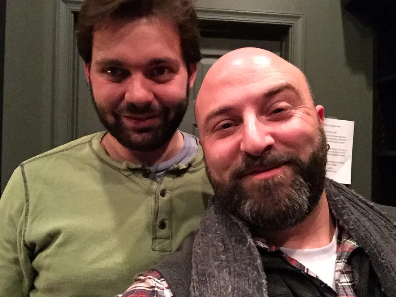 Chris Brandt poses for the obligatory selfie with Drew. I look it, but I'm not stoned here. 3/3/15