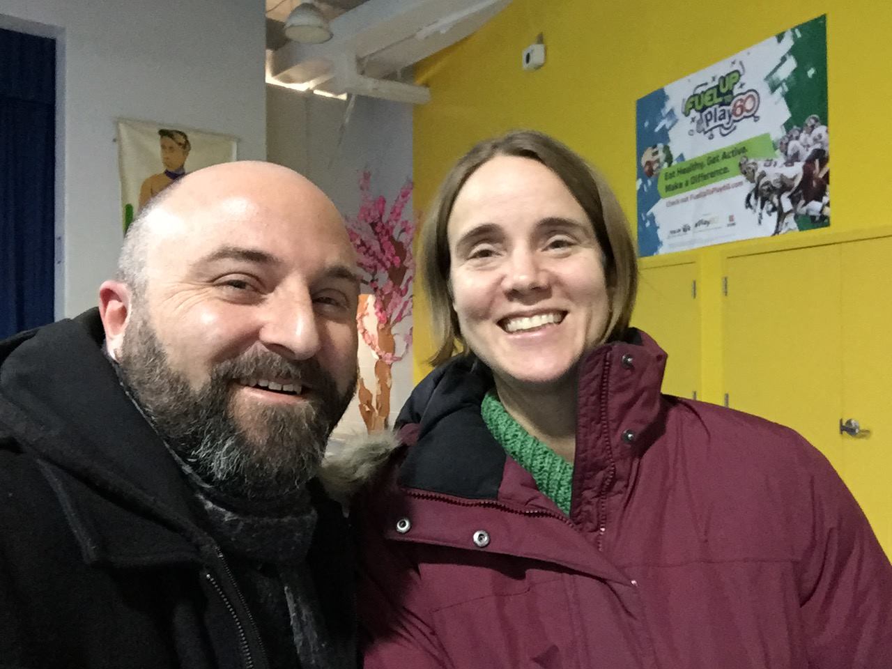   Crystal Sylvia takes an obligatory selfie with Drew at the EL Haynes Community Meeting. Crystal has worked very closely with the school to represent resident concerns. She deserves a lot of credit for her work. 1/29/15  