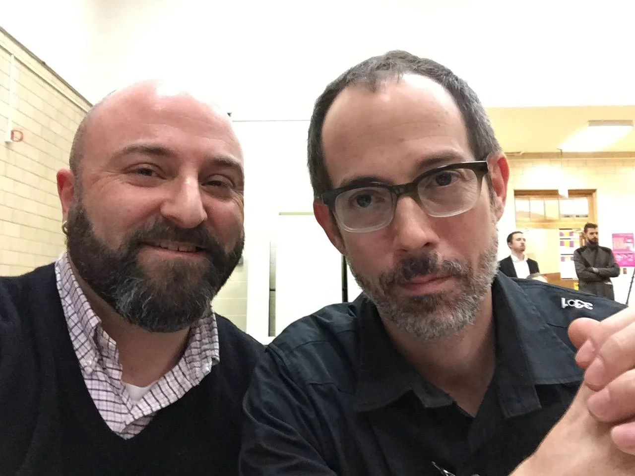 Tom Pipkin poses for the obligatory selfie with Drew. Jan 21, 2015