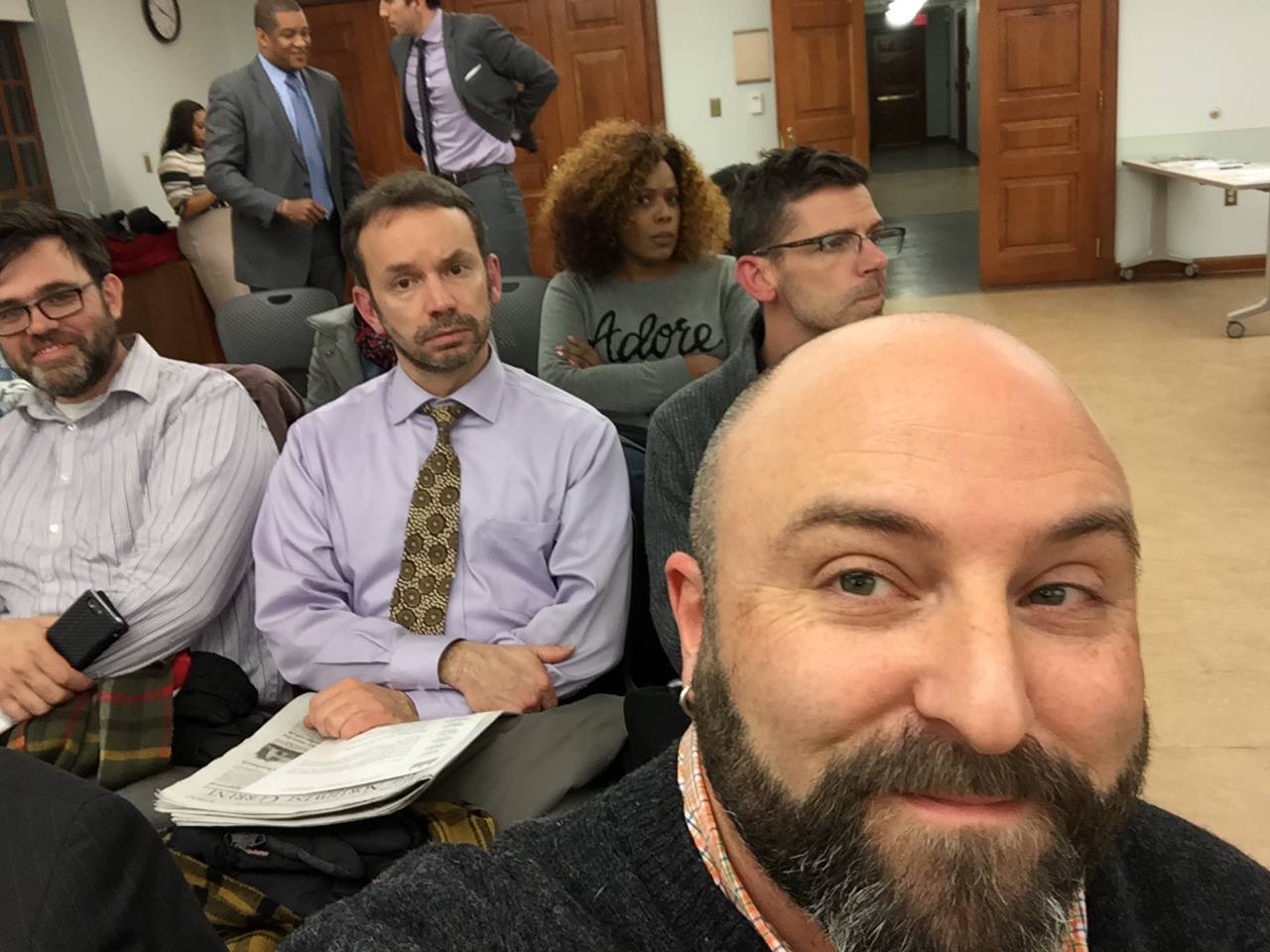   The ANC 4C meeting gets a selfie with Drew.  