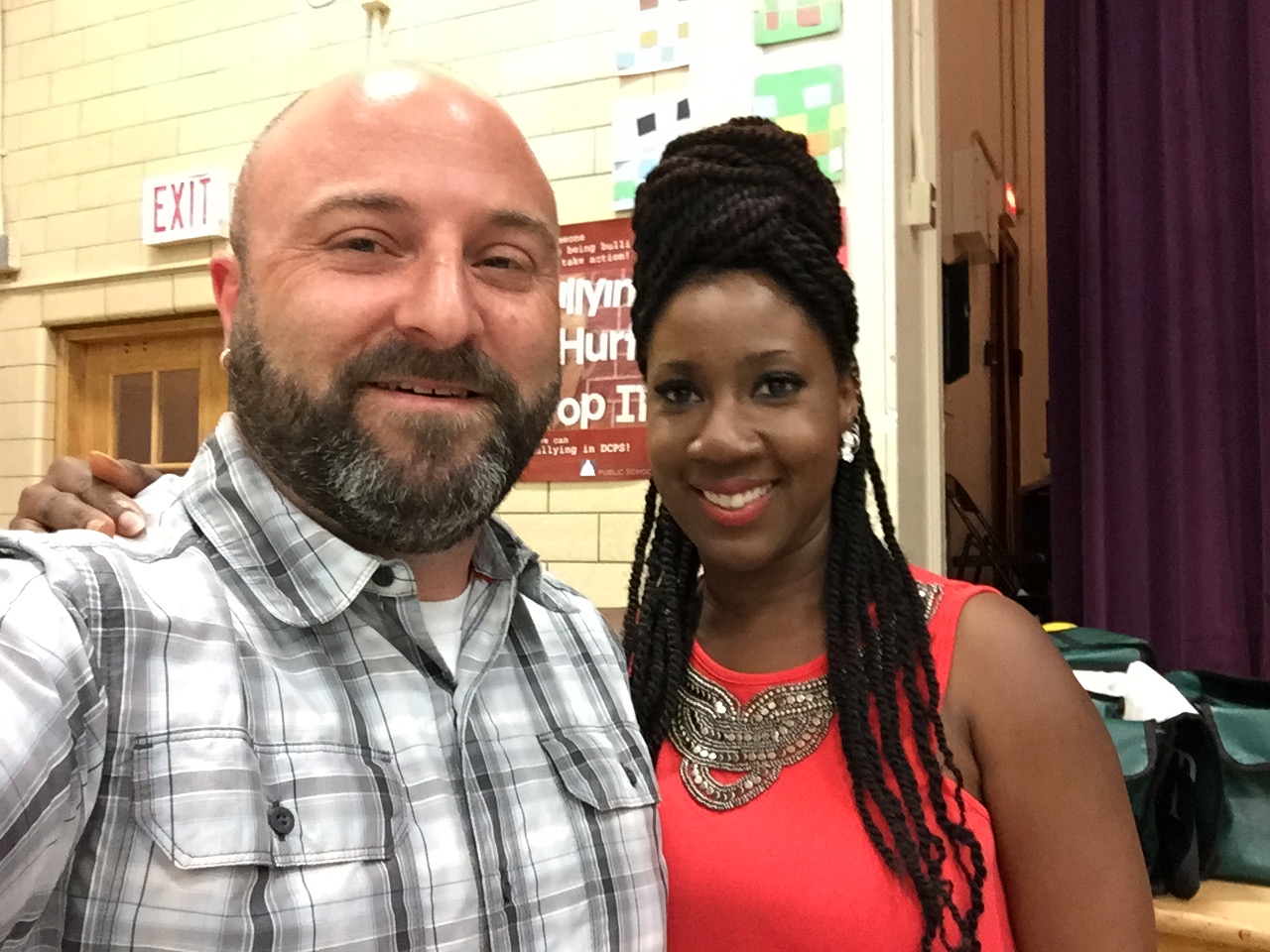   ANC 4D05 Commissioner Krystal Branton poses for a selfie with Drew.    May 19th, 20015  