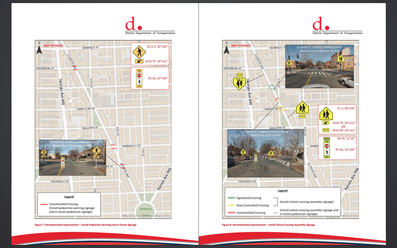 Screen grab rom the DDOT report on Illinois Ave .