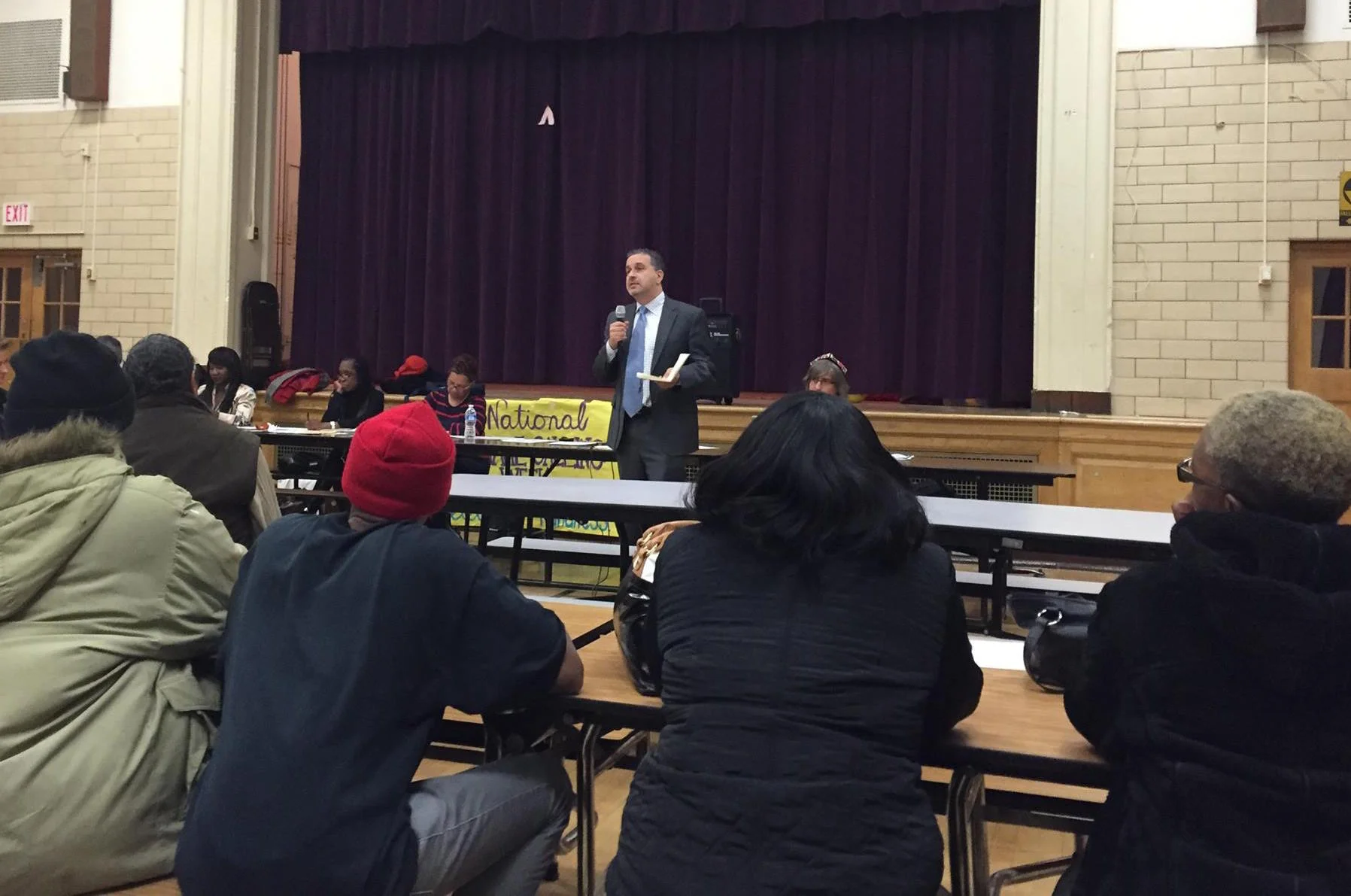 ANC Commissioner David Sheon presenting at the January 2015 ANC 4D meeting.