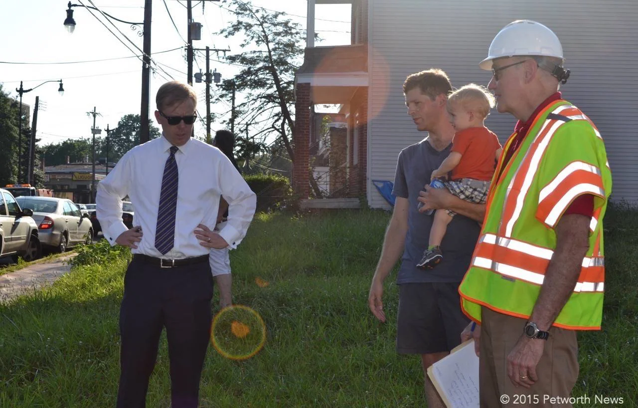 DDOT Director Leif Dormsjo, resident David Gottfried and Paul Hoffman from DDOT