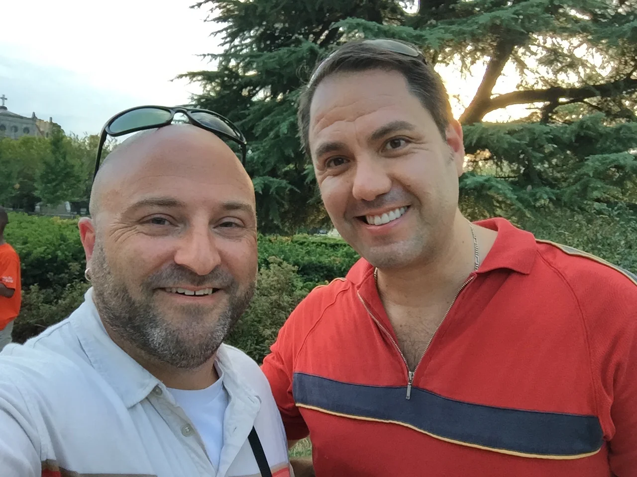Eddie Suarez poses for a selfie with Drew at the Grant Circle Social, August 19, 2015.
