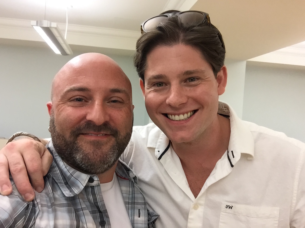  Chef and restauranteur Alex McCoy poses for a selfie with Drew. August 31, 2015.  
