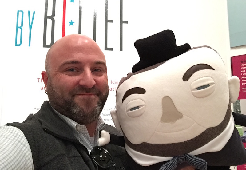  Hanging out with the "Tycoon," the mascot of &nbsp;the Lincoln's Cottage museum. October 20, 2015 