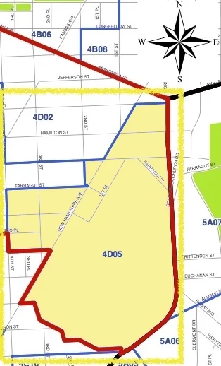 Map of SMD 4D05