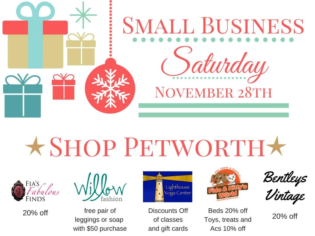 It's Small Business Saturday -- discounts so you can shop local and often!