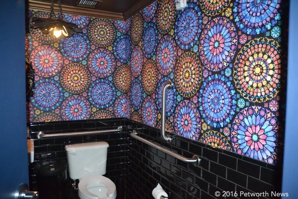 I know, it's just a bathroom, but it sure looks cool in there.