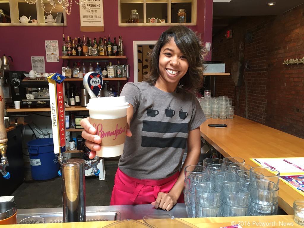 Rachel Pace serves up hot coffee at Penny Brew.