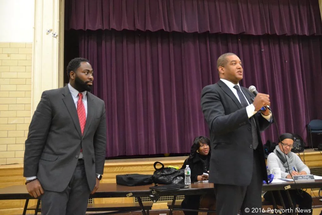 Michael Lewis, new Ward 4 liaison and Khalil Thompson, outgoing liaison.
