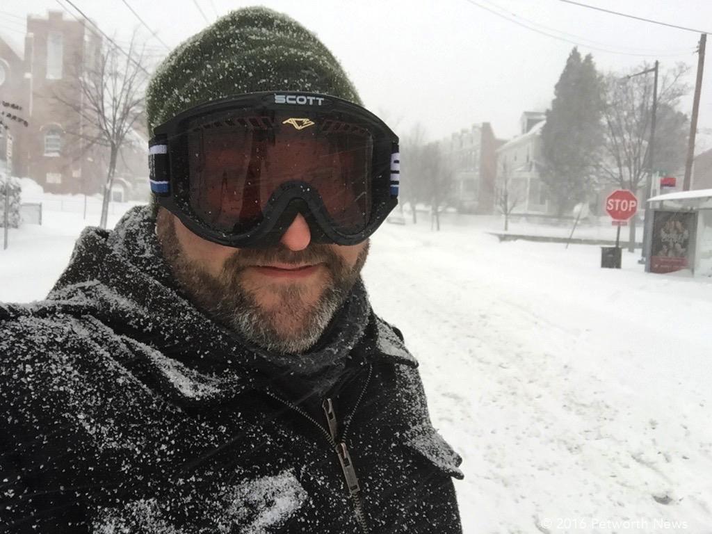  Your intrepid blogger, out in the Blizzard on Saturday. 