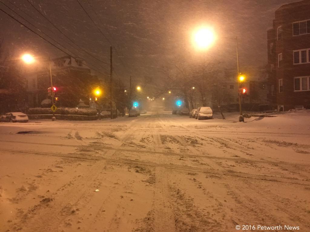  New Hampshire Ave &amp; Upshur St, during the blizzard. 