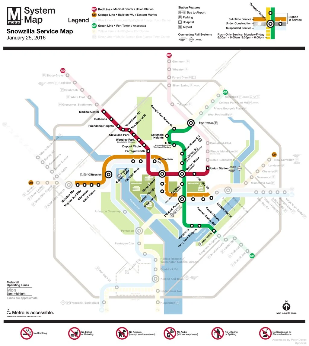 Details on limited Metro for Monday, Jan 25th