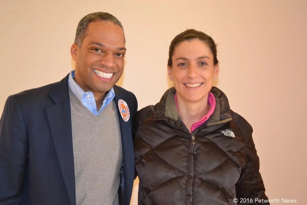 Ward 4 Councilmember Brandon Todd with Heather Schneider.