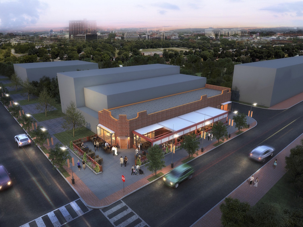 Architectural rendering of proposed Castello Restaurant and Lounge (Georgia Ave on the left). Photo courtesy Castello.