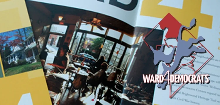(Screen shot of the Ward 4 Democrats logo and website header.)