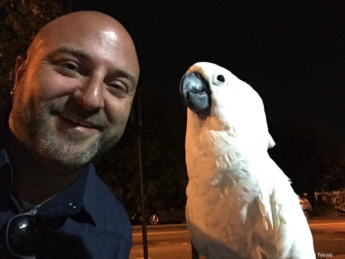   Hello!  Mercedes poses for a Selfie with Drew on the 200 block of Upshur St, June 29th, 2016. 