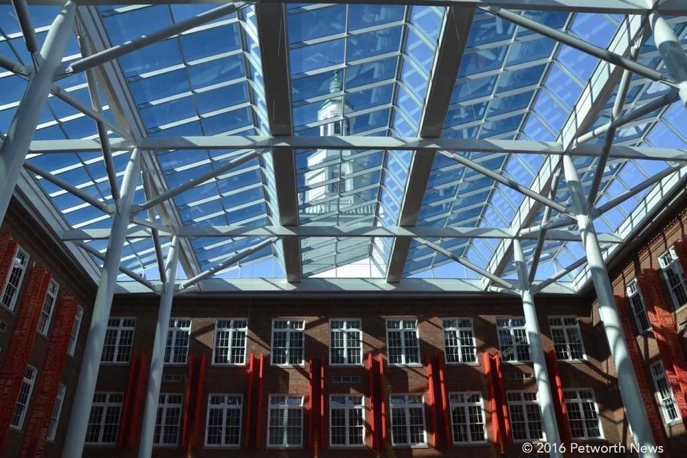 A view of the cupola from inside Roosevelt's renovated atrium