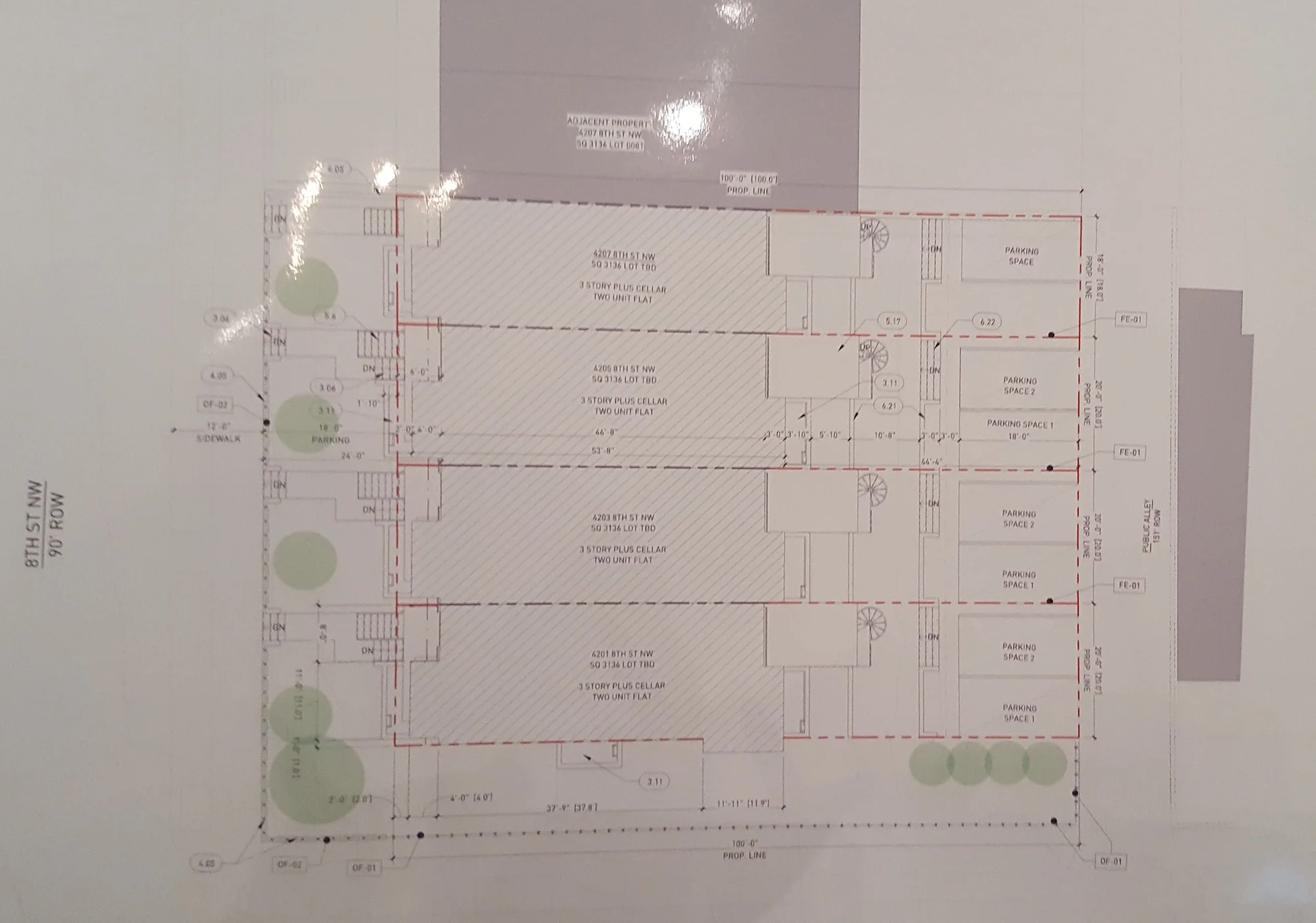 ERB blueprint of the footprint of the new building (courtesy Chris Broderick.)
