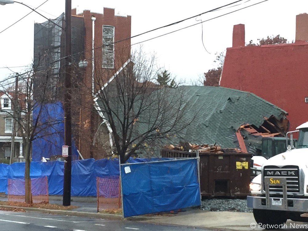 Demolition of the Rock Creek Church at 8th & Upshur St NW