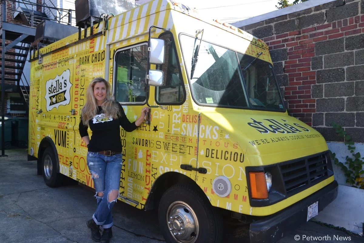 Kristina and her easily identifiable popcorn truck