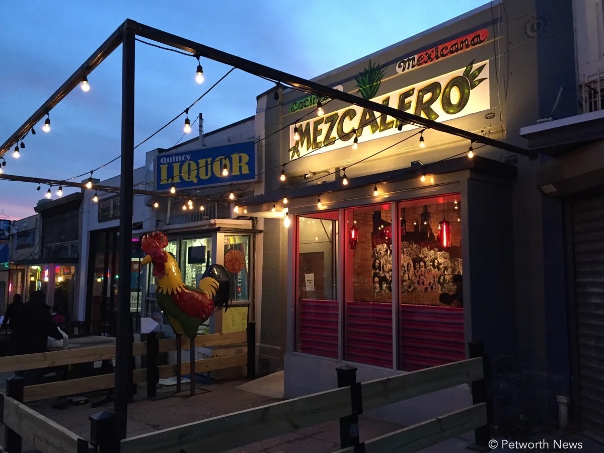 "Gallo," the colorful chicken that stands out front of Mezcalero Cocina Mexicana on 14th Street.