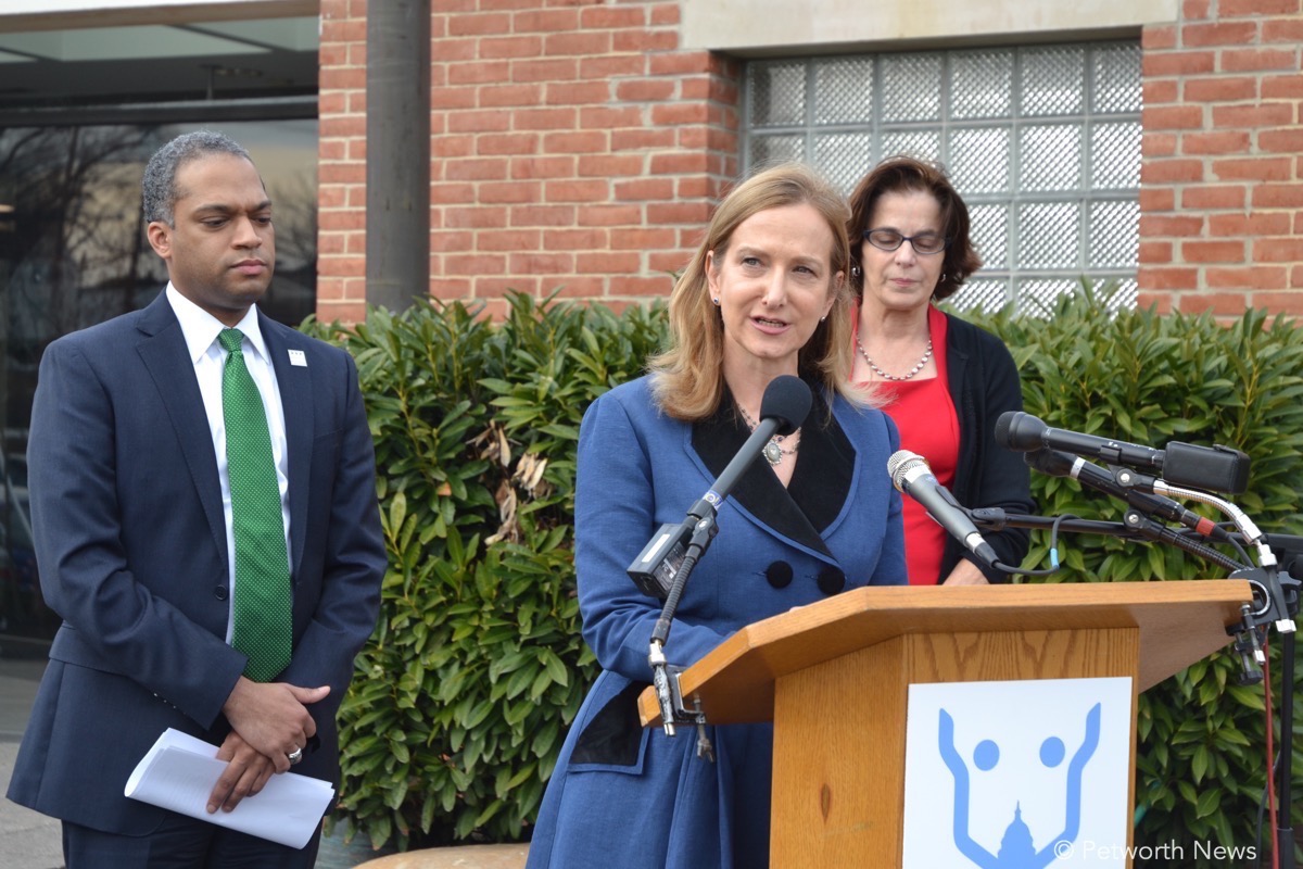 Lisa LaFontaine, the president and CEO of Humane Rescue Alliance speaks at the press conference, February 7, 2017