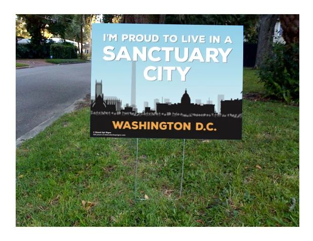 One of the artist-created signs available on Stand Up! Signs...