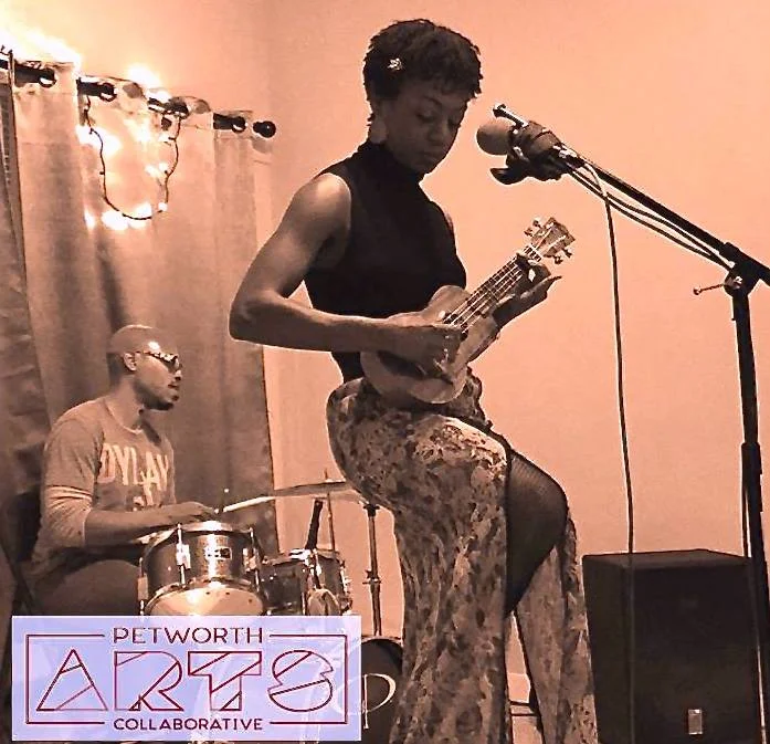 December artist Ronya-Lee Anderson performing at Lighthouse Yoga Center (photo: Petworth Arts Collaborative)