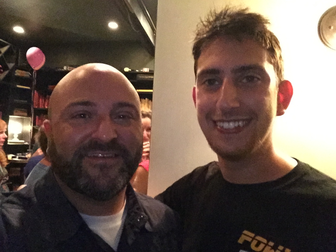   Daniel Hausman (the blog's 1000th FB Like)&nbsp;poses with Drew at the Petworth News Shindig, June 29, 2015.&nbsp;  