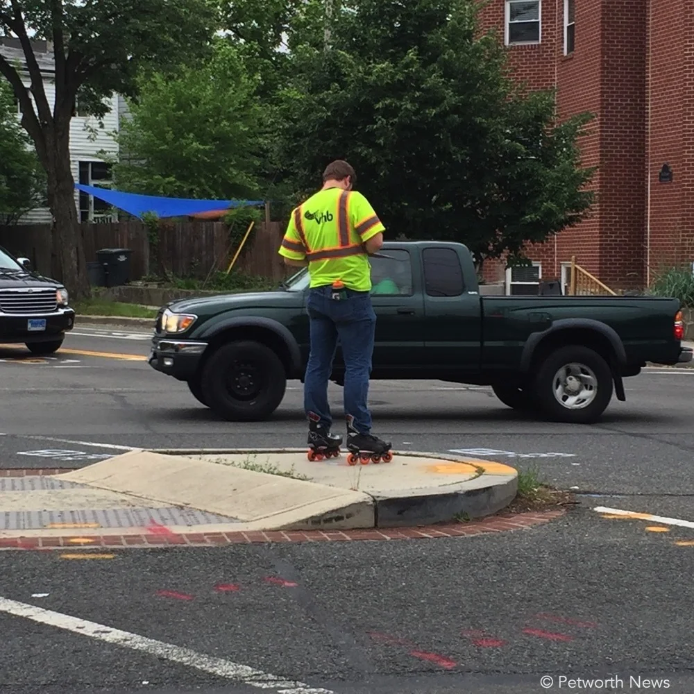 When you're a junior engineer and have to spend your day racing around the Circle watching traffic... doing it on rollerblades makes a lot of sense!