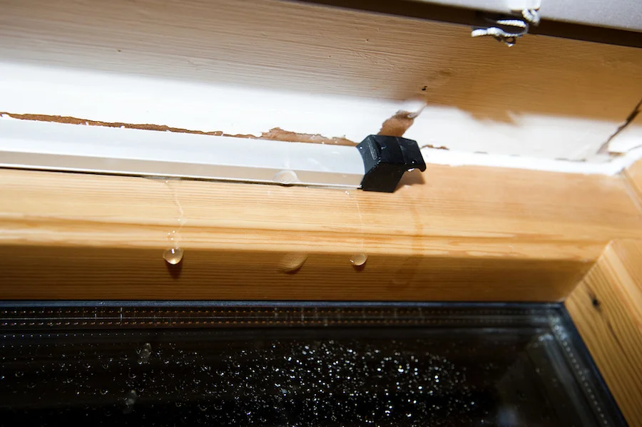 Sad window tears, also known as a leak (photo: Bob Peters )