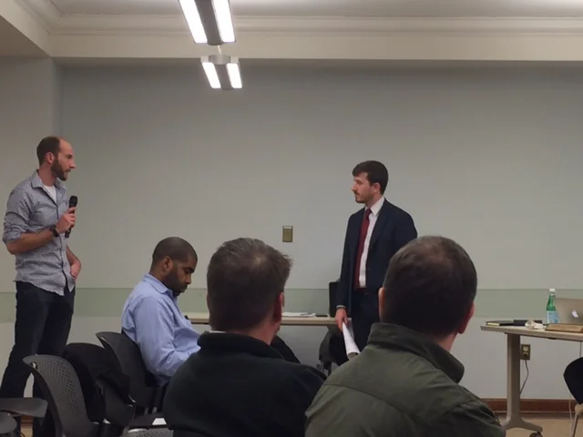 Petworth resident Steve Feingold and Josh Fleitman, Communication Director for Brandon Todd's office